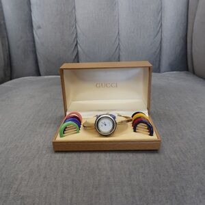 Gucci Gold Watch with Colorful Bezels